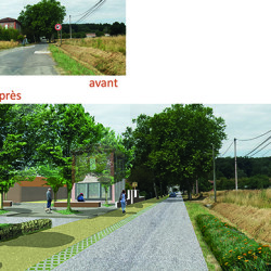 photomontage pour l'entrée de bourg - plan de référence de Bois de la Pierre (31)