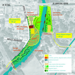 propositions pour l'aménagement des bords de l'Echez après abattage des platanes malades - Maubourguet (65)