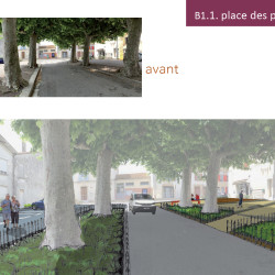 propositions pour la place des platanes - plan-guide de Mas-Saintes-Puelles (11)