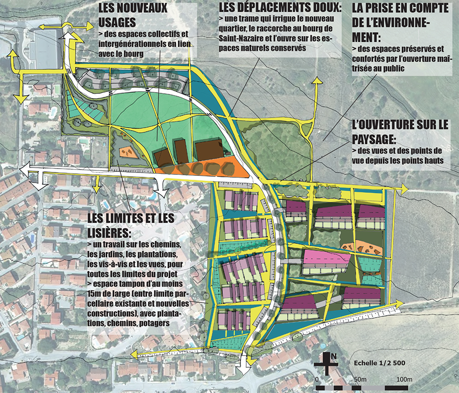 plan-guide, futur éco-quartier de Saint-Nazaire (66)