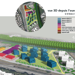 hypothèse pour de futurs logements collectifs - secteur nord - étude de renouvellement urbain à Ramonville - 31