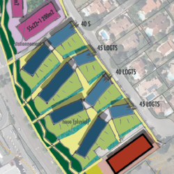 hypothèse pour de futurs logements collectifs - secteur sud - étude de renouvellement urbain à Ramonville - 31