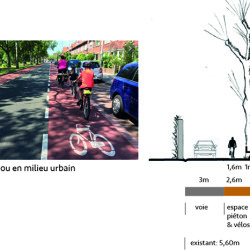 principe d'aménagement d'une voie étroite, étude de recomposition urbaine à Saint-Hilaire (11)