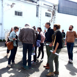 visite du site projet en main avec élu·es et partenaires, requalification de la friche Lisi Aérospace - Villefranche-de-Rouergue (12)
