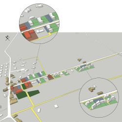 vue 3D et recherche pour un scénario / plan de référence de Bois de la Pierre (31))