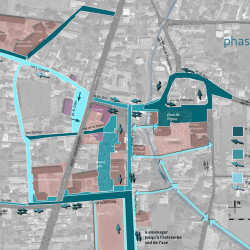 étude d'aménagement du centre-ville, phasage des aménagements - Aureilhan (65)