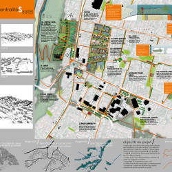 créer une centralité -panneau du concours à La Salvetat St Gilles