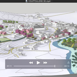 film 3D - étude de recomposition urbaine à Couffoulens (11)