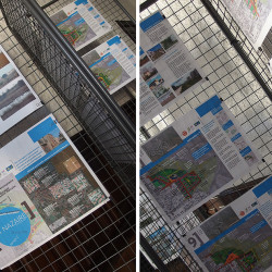 panneaux d'exposition, futur éco-quartier de Saint-Nazaire (66)