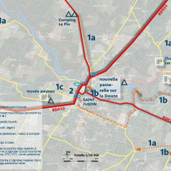 scénario à l'échelle de la commune - plan de références de Saint-Justin (40)